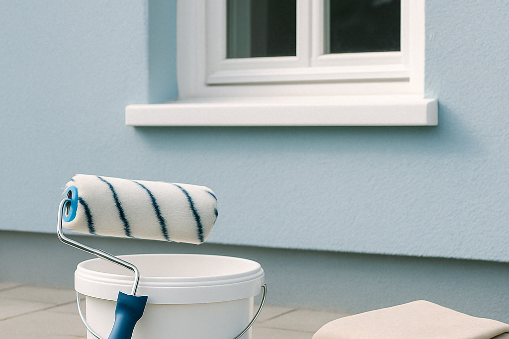 Außenfassade streichen vom Maler in Garching bei München Malerarbeiten an Außenfassade in Garching bei München – professionelle Farbgestaltung durch Malermeisterbetrieb Yazar